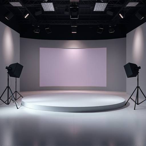 Vista general del estudio de televisión
